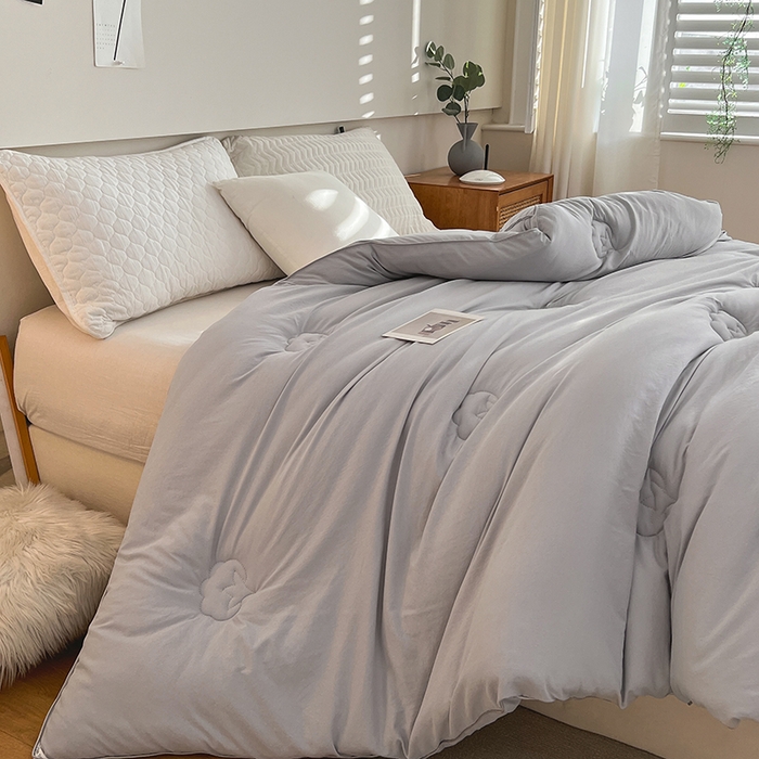 91家纺网 家纺一手货源 找家纺 莱宁被业 2025新款a类天竺棉棉花冬被优质新疆长绒棉学生春秋被棉花加厚棉花冬被 灰色