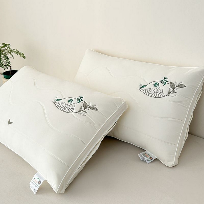 91家纺网 家纺一手货源 找家纺 （总）永乐枕芯 2025新款亲肤纯色橘夏-茶韵枕枕头枕芯