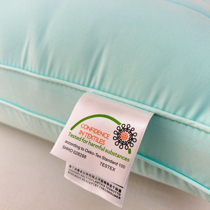 91家纺网 家纺一手货源 找家纺 永乐枕芯 2025新款亲肤纯色橘夏-茶韵枕枕头枕芯 绿色