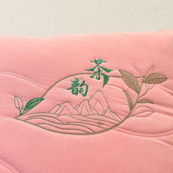 91家纺网 家纺一手货源 找家纺 永乐枕芯 2025新款亲肤纯色橘夏-茶韵枕枕头枕芯 粉色