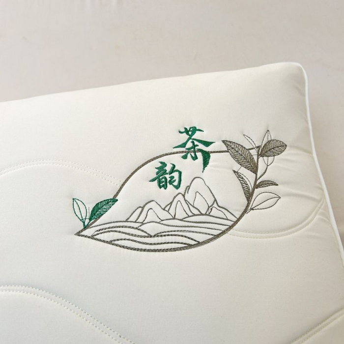 91家纺网 家纺一手货源 找家纺 永乐枕芯 2025新款亲肤纯色橘夏-茶韵枕枕头枕芯 白色