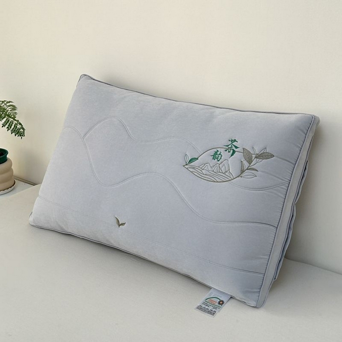 永乐枕芯 2025新款亲肤纯色橘夏-茶韵枕枕头枕芯 灰色