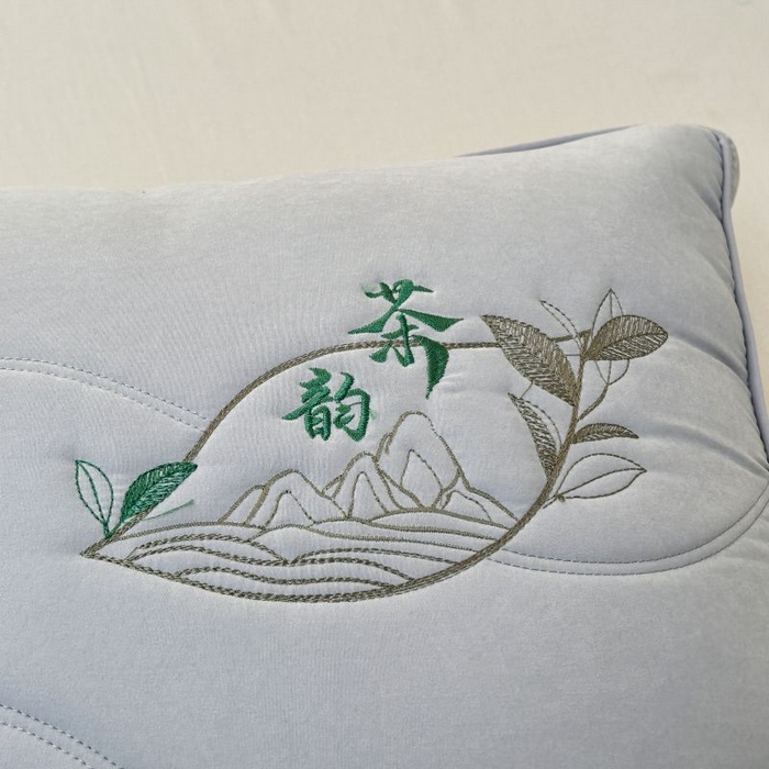91家纺网 家纺一手货源 找家纺 永乐枕芯 2025新款亲肤纯色橘夏-茶韵枕枕头枕芯 灰色