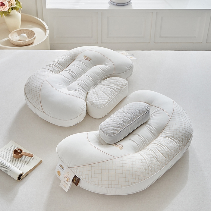 91家纺网 家纺一手货源 找家纺 （总）梵希良品家纺 2025新款全棉分区荞麦护颈枕亲肤透气枕头解压深睡枕芯