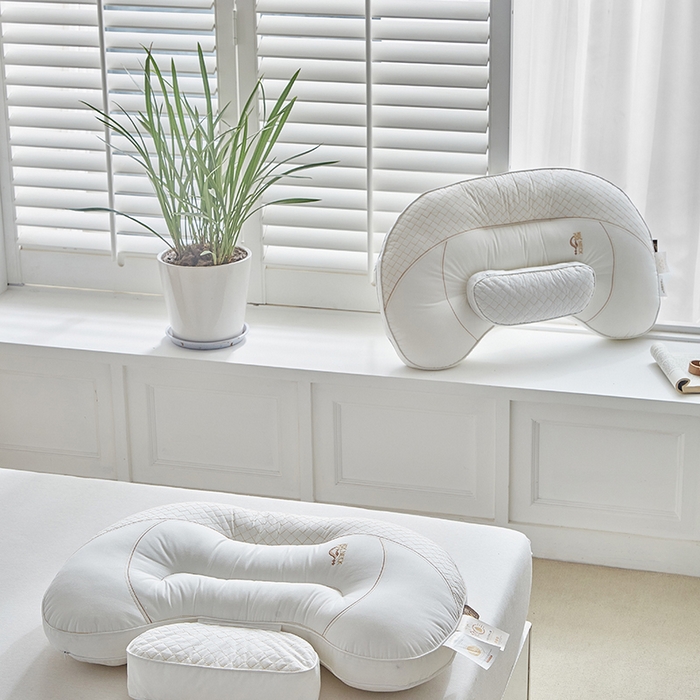 91家纺网 家纺一手货源 找家纺 （总）梵希良品家纺 2025新款全棉分区荞麦护颈枕亲肤透气枕头解压深睡枕芯