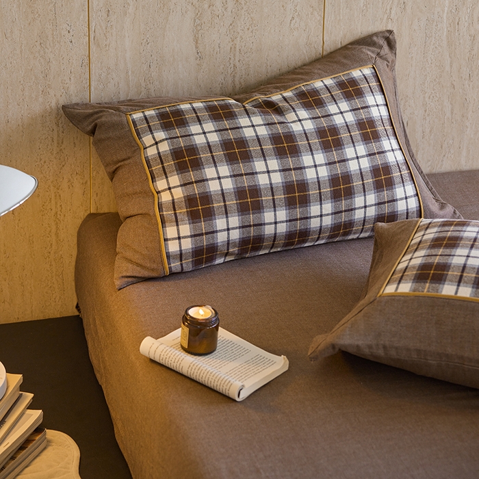 91家纺网 家纺一手货源 找家纺 安莱生活 2025新款全棉纯棉色织宽边磨毛四件套 雾淞