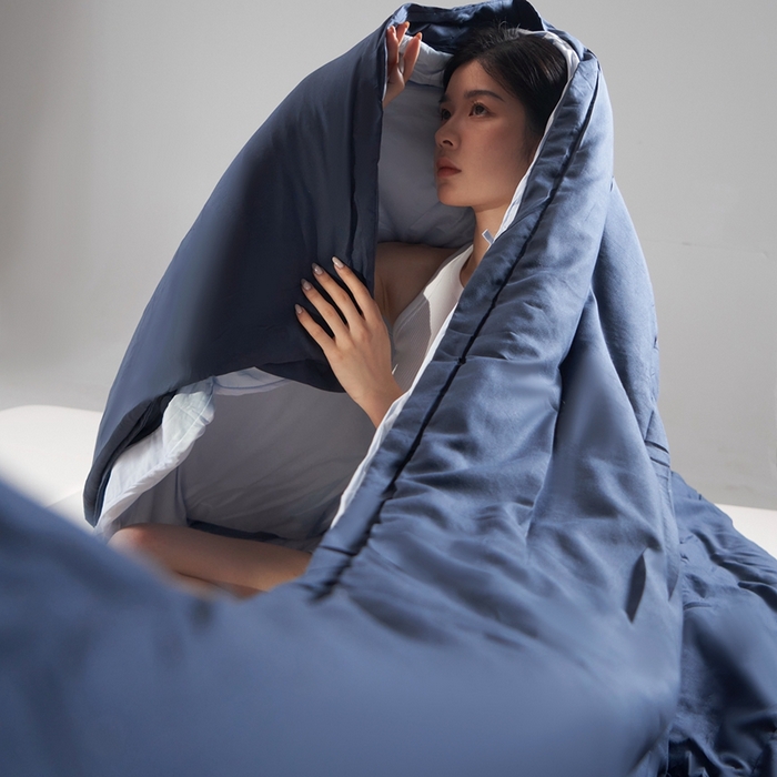 91家纺网 家纺一手货源 找家纺 花享莱 2025秋冬新款亚朵被子同款深睡被PRO四季被冬被子母被春秋被保暖控温被子被芯 深空蓝-四季被