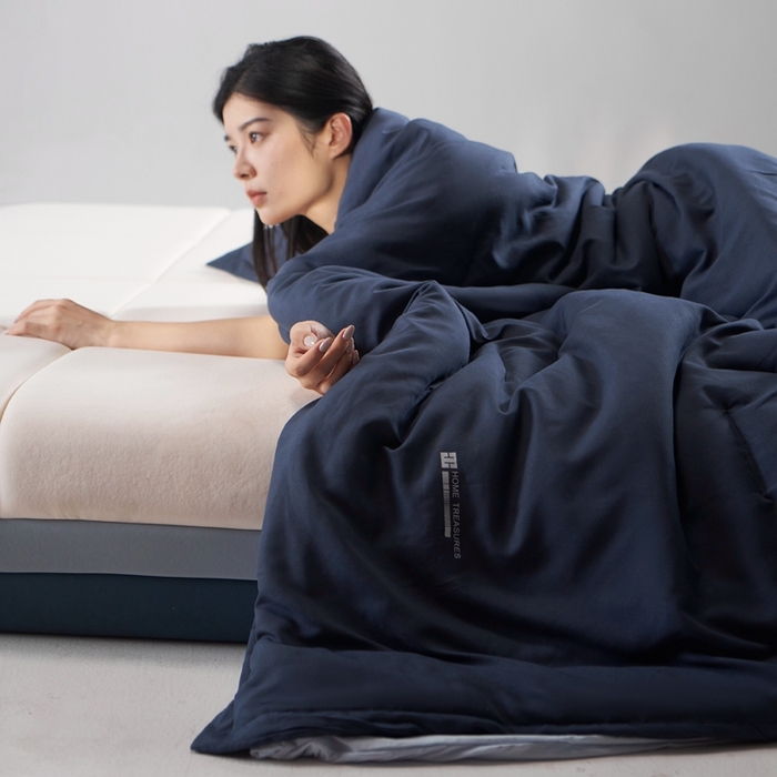 91家纺网 家纺一手货源 找家纺 花享莱 2025秋冬新款亚朵被子同款深睡被PRO四季被冬被子母被春秋被保暖控温被子被芯 深空蓝-四季被