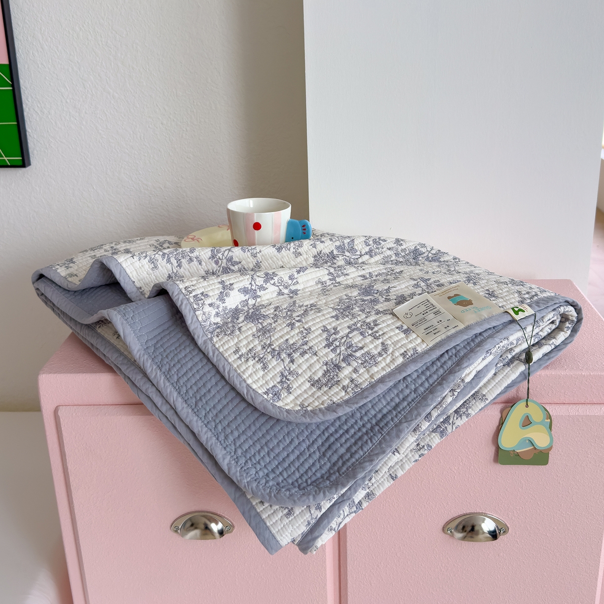 赫梵茜 2025新款高温砂洗全棉床盖单品床盖床盖单件床盖三件套【填充含可水洗棉花】 安哥拉