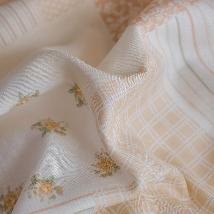 91家纺网 家纺一手货源 找家纺 （总）安莱生活 2025新款全棉纯棉双层纱花边款四件套