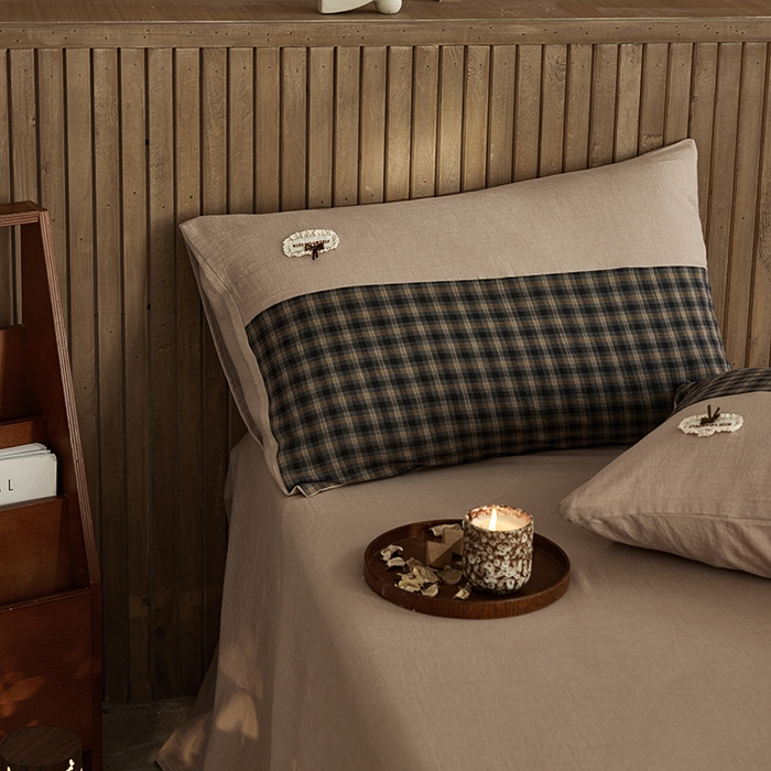 91家纺网 家纺一手货源 找家纺 （总）安莱生活 2025新款全棉纯棉色织磨毛简逸格调四件套