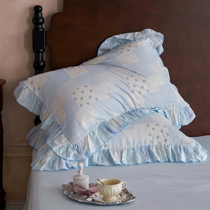 91家纺网 家纺一手货源 找家纺 安莱生活 2025新款全棉纯棉双层纱花边款四件套 绮之梦