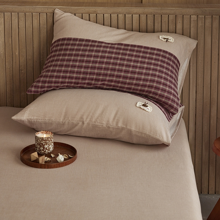 91家纺网 家纺一手货源 找家纺 安莱生活 2025新款全棉纯棉色织磨毛简逸格调四件套 蜜格恋