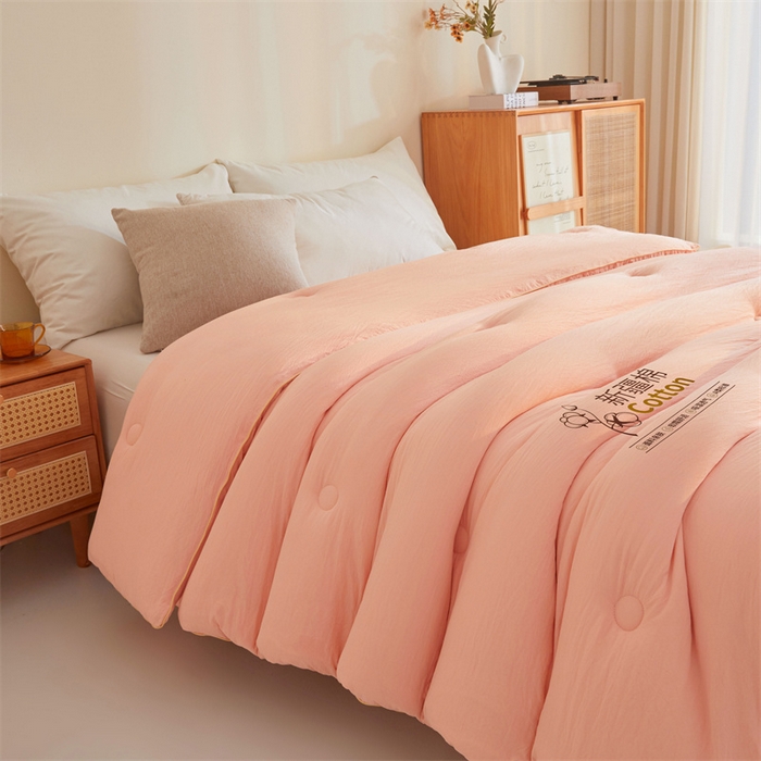 91家纺网 家纺一手货源 找家纺 南北家居 2025新款A类水洗棉100%新疆棉花被棉絮春秋被冬被被子被芯 浅玉