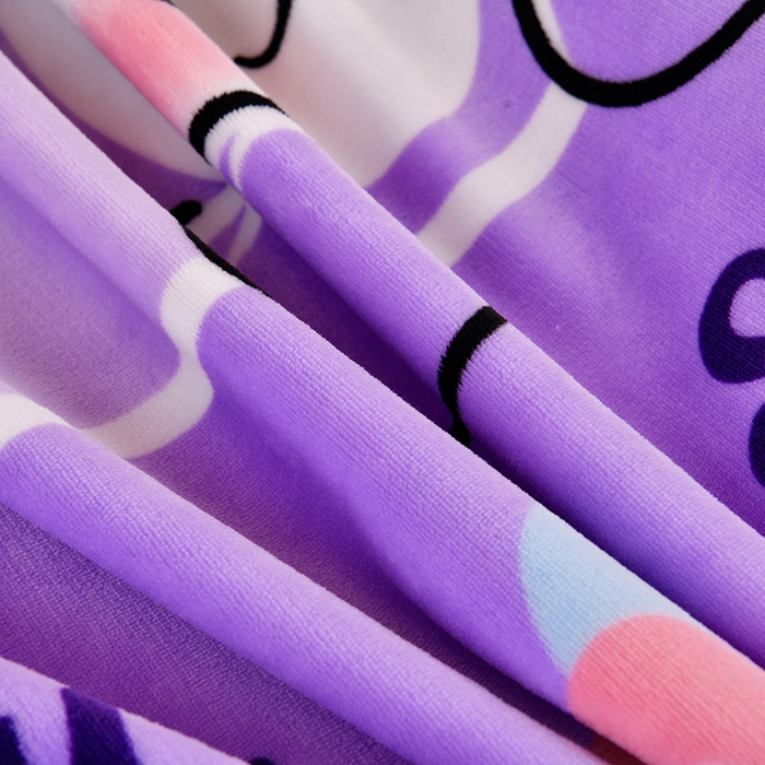 91家纺网 家纺一手货源 找家纺 牵梦萦 2025新款牛奶绒学生三件套 菲菲兔