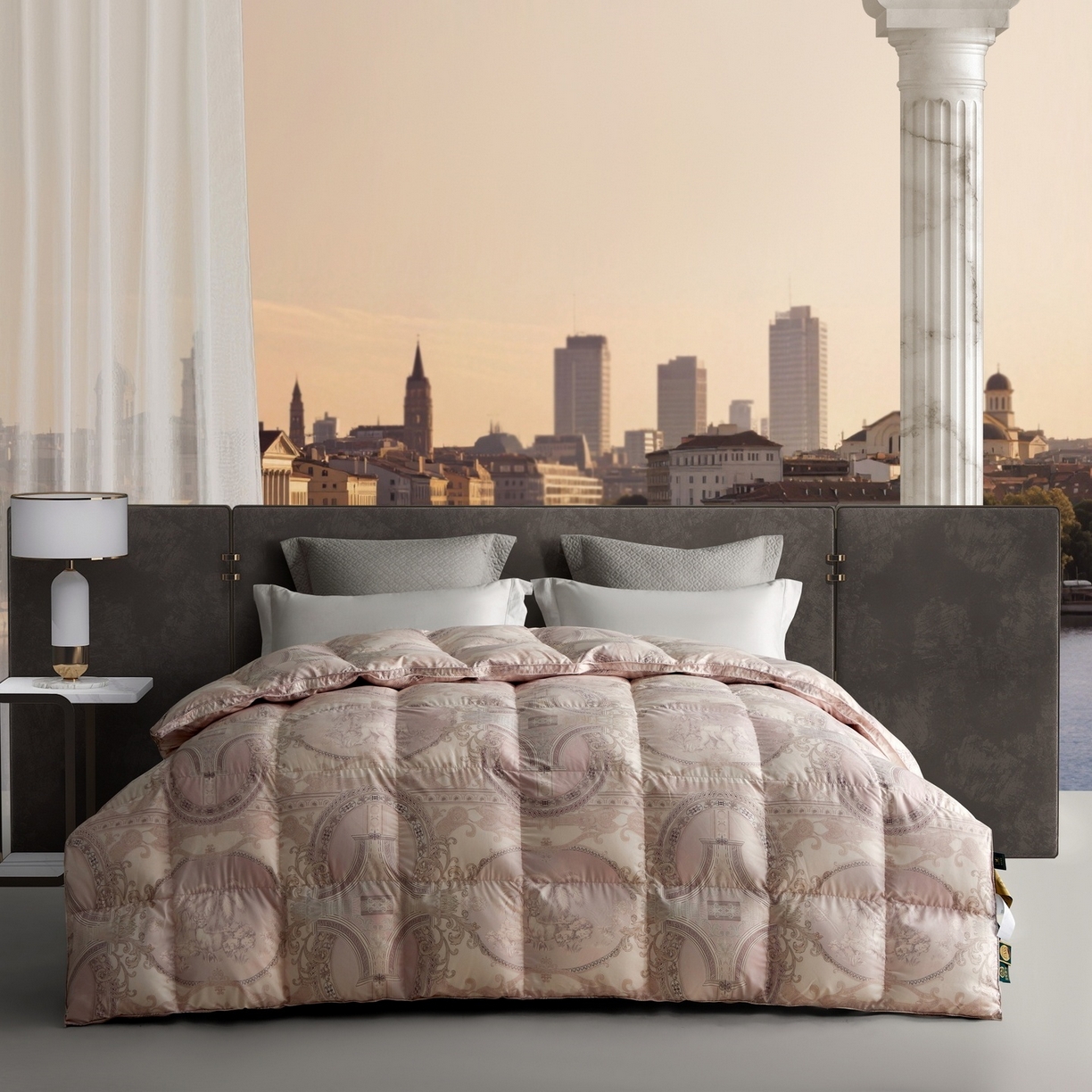 织梦人羽绒工厂店 2025新款高蓬松羽绒被95鹅绒大牌同款花型 爱丁堡豆沙