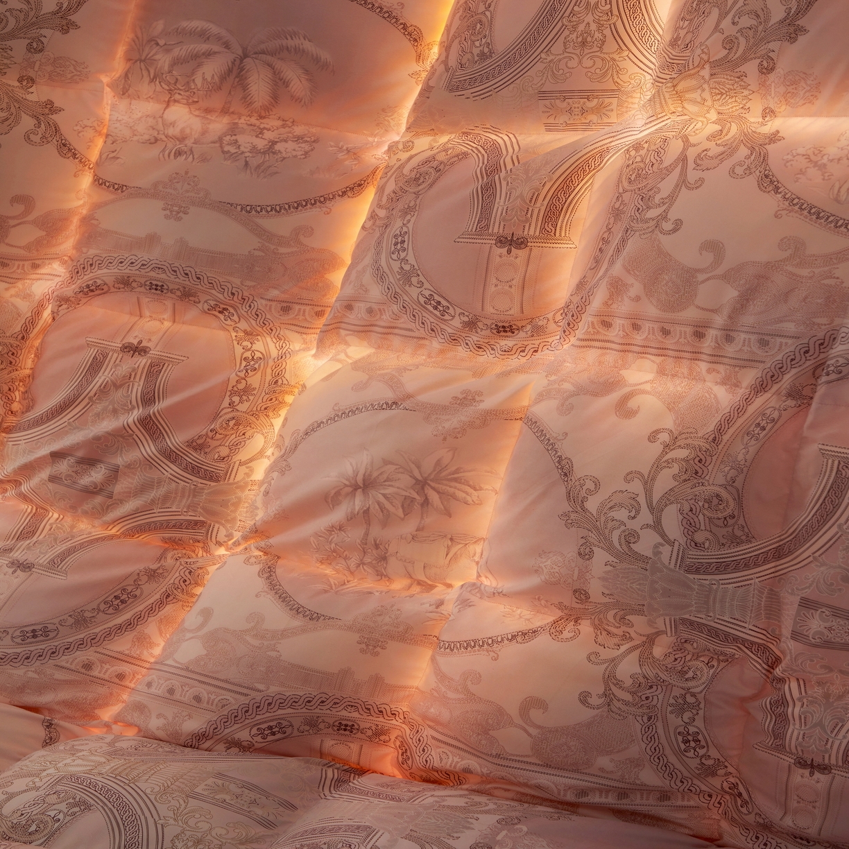 91家纺网 家纺一手货源 找家纺 织梦人羽绒工厂店 2025新款高蓬松羽绒被95鹅绒大牌同款花型 爱丁堡豆沙