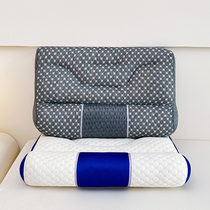 91家纺网 家纺一手货源 找家纺 永乐枕芯 2025新款升级款牵引枕头Spa水立方分区护颈枕头枕芯 组合图