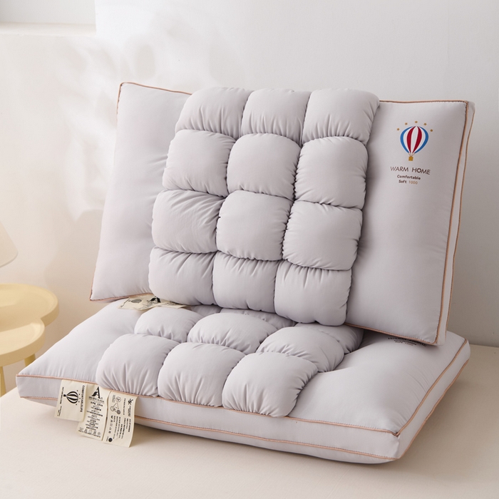 91家纺网 家纺一手货源 找家纺 永乐枕芯 2025夏季新款面包菠萝枕头枕芯 浅灰