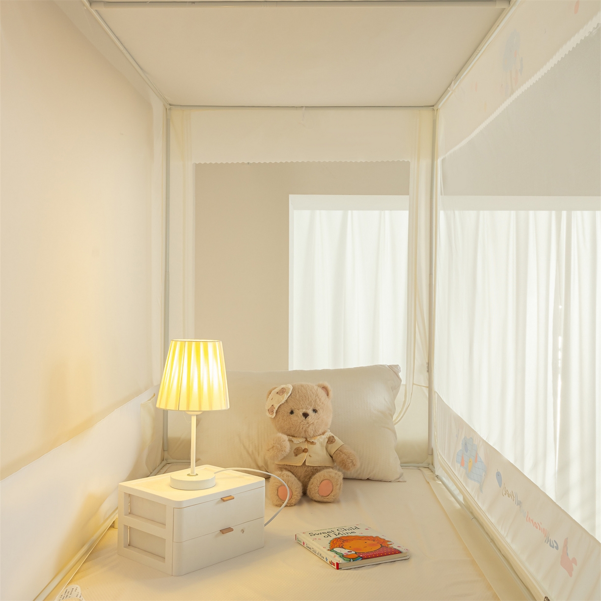 91家纺网 家纺一手货源 找家纺 新太阳蚊帐 2025新款A类子母款上下铺蚊帐 彩果秋千