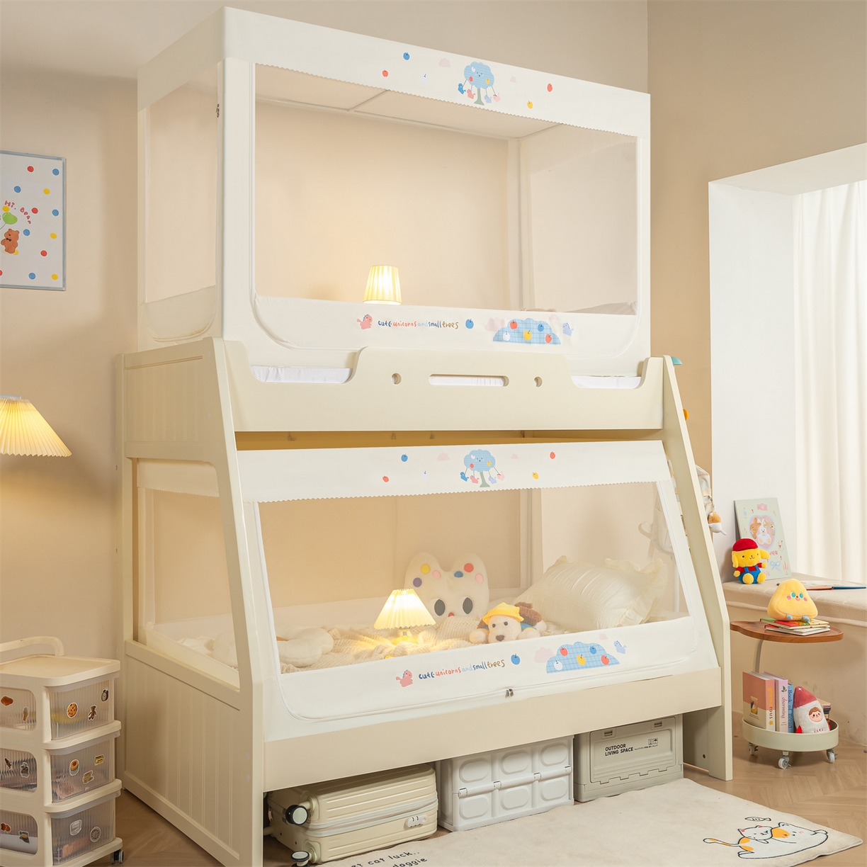 91家纺网 家纺一手货源 找家纺 （总）新太阳蚊帐 2025新款A类子母款上下铺蚊帐