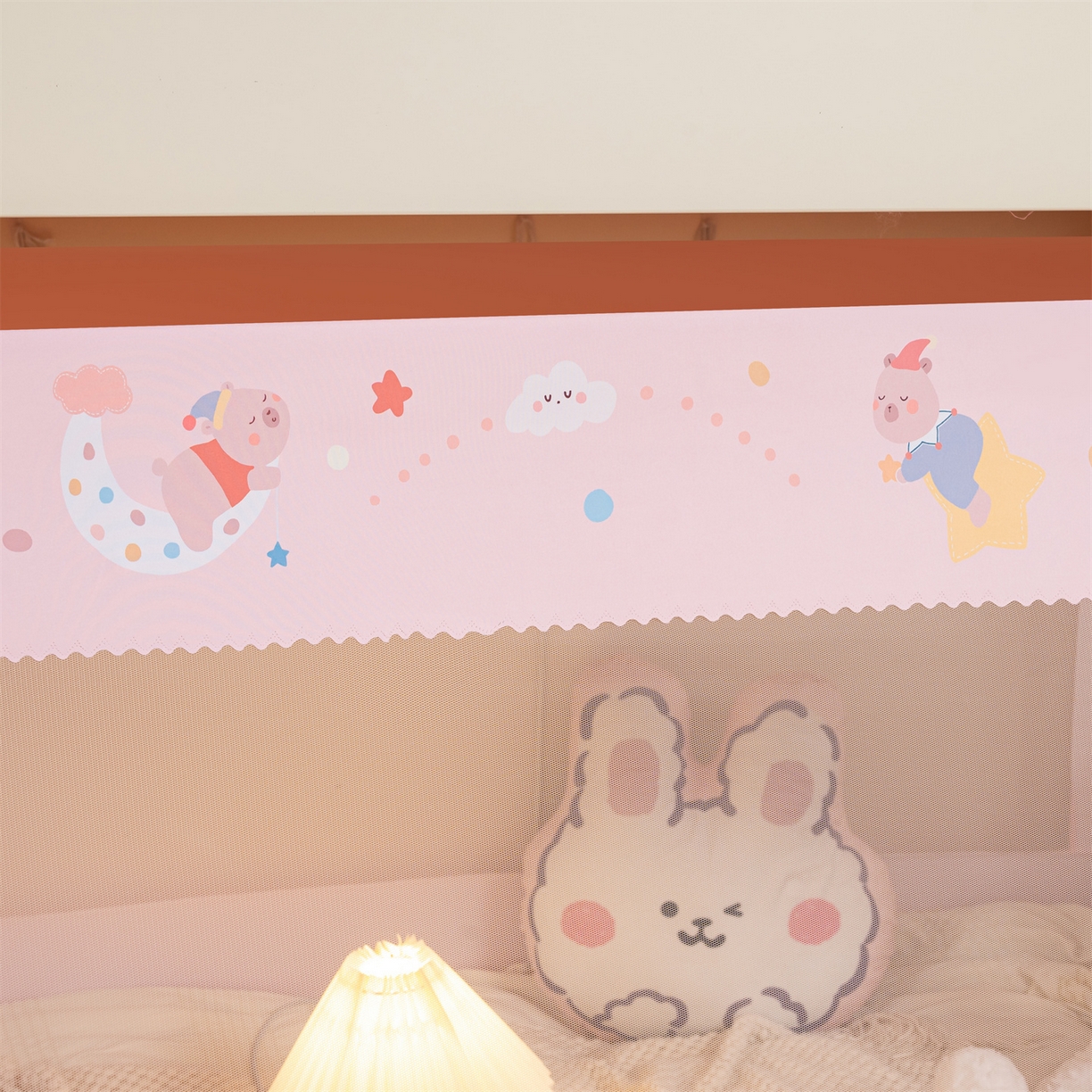 91家纺网 家纺一手货源 找家纺 新太阳蚊帐 2025新款A类子母款上下铺蚊帐 萌猪绮梦