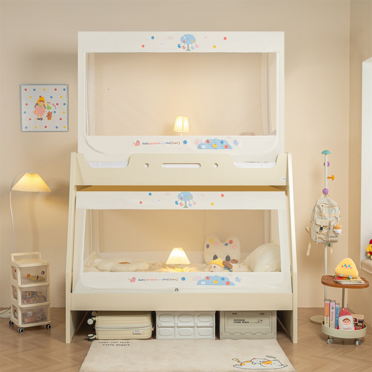 91家纺网 家纺一手货源 找家纺 （总）新太阳蚊帐 2025新款A类子母款上下铺蚊帐