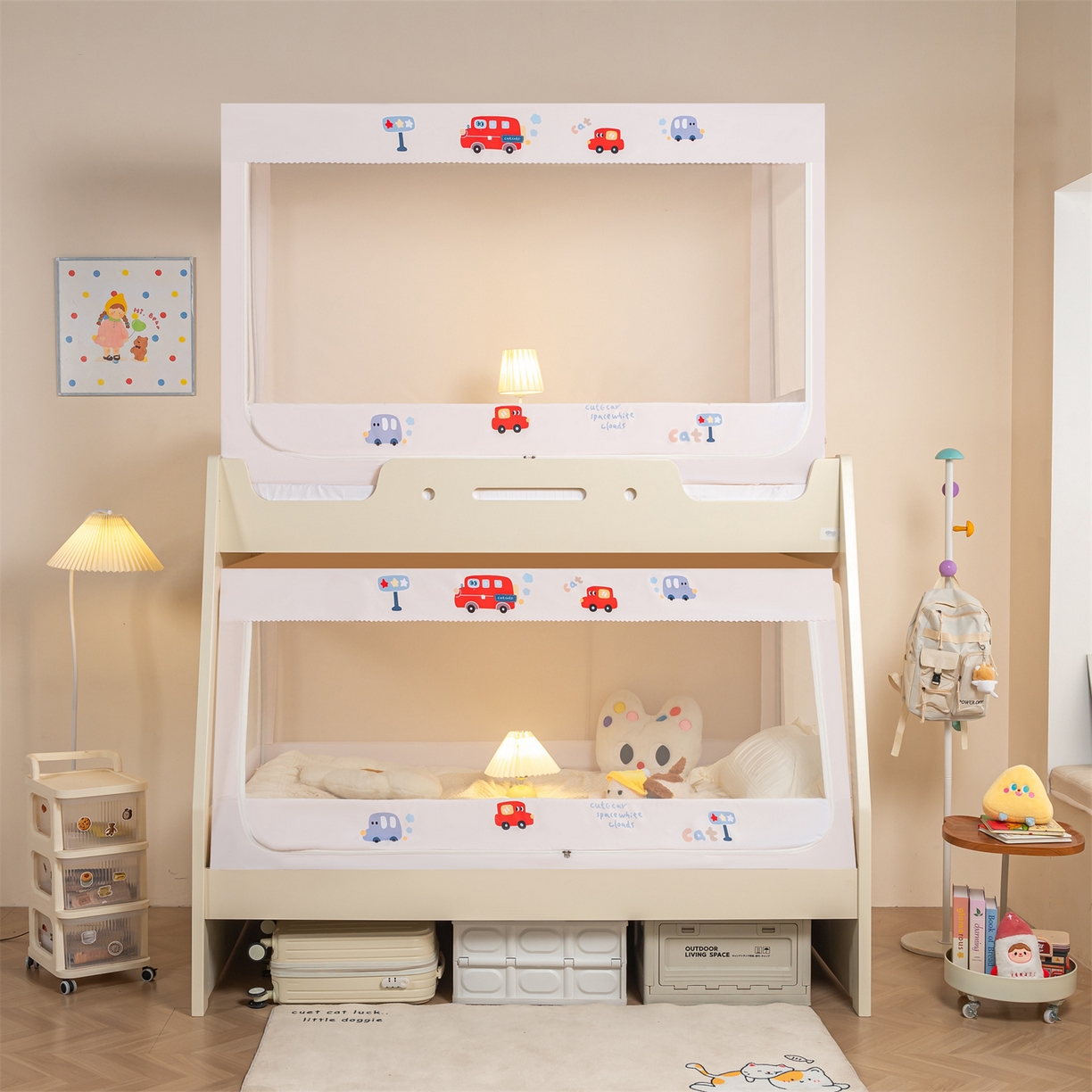 91家纺网 家纺一手货源 找家纺 （总）新太阳蚊帐 2025新款A类子母款上下铺蚊帐