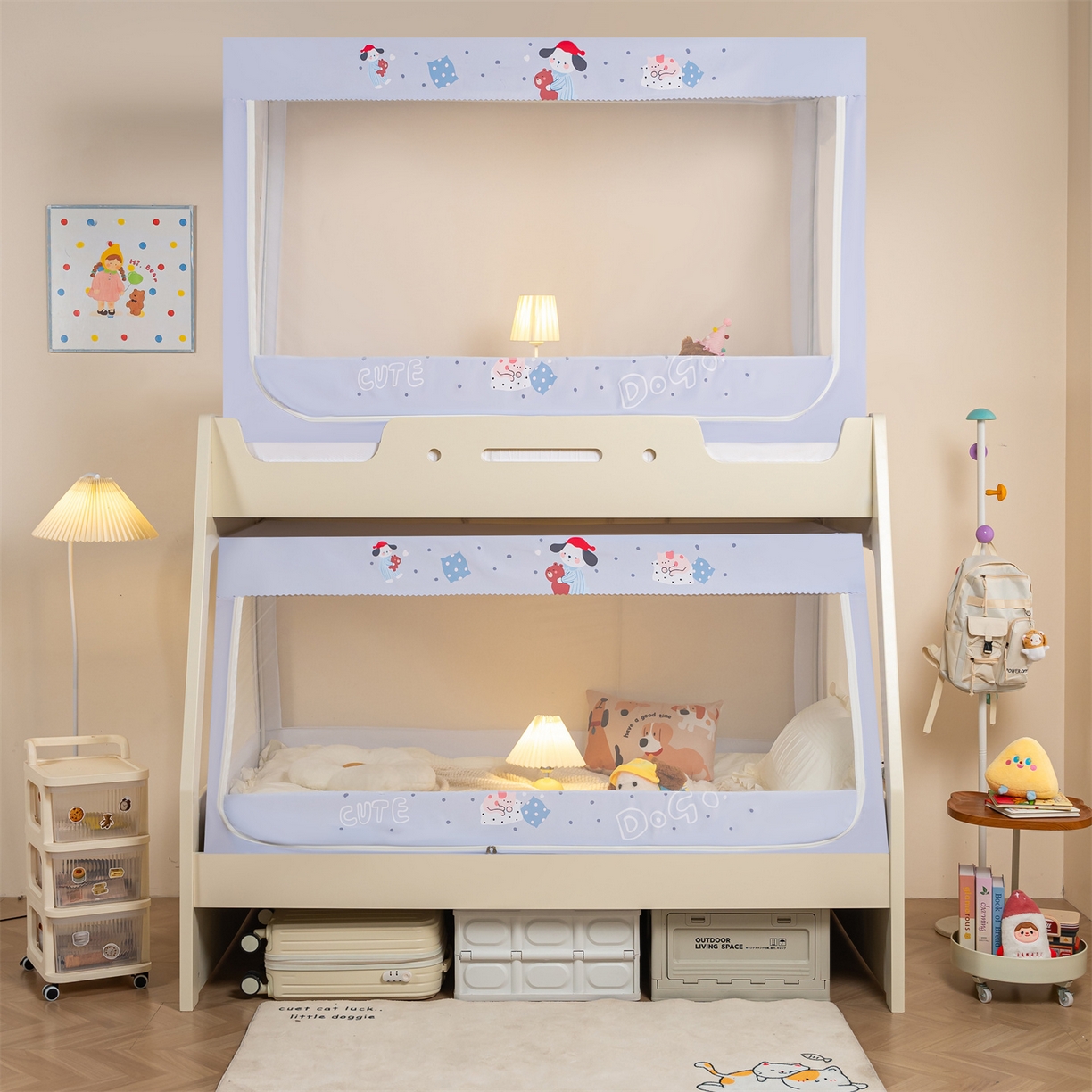 91家纺网 家纺一手货源 找家纺 （总）新太阳蚊帐 2025新款A类子母款上下铺蚊帐