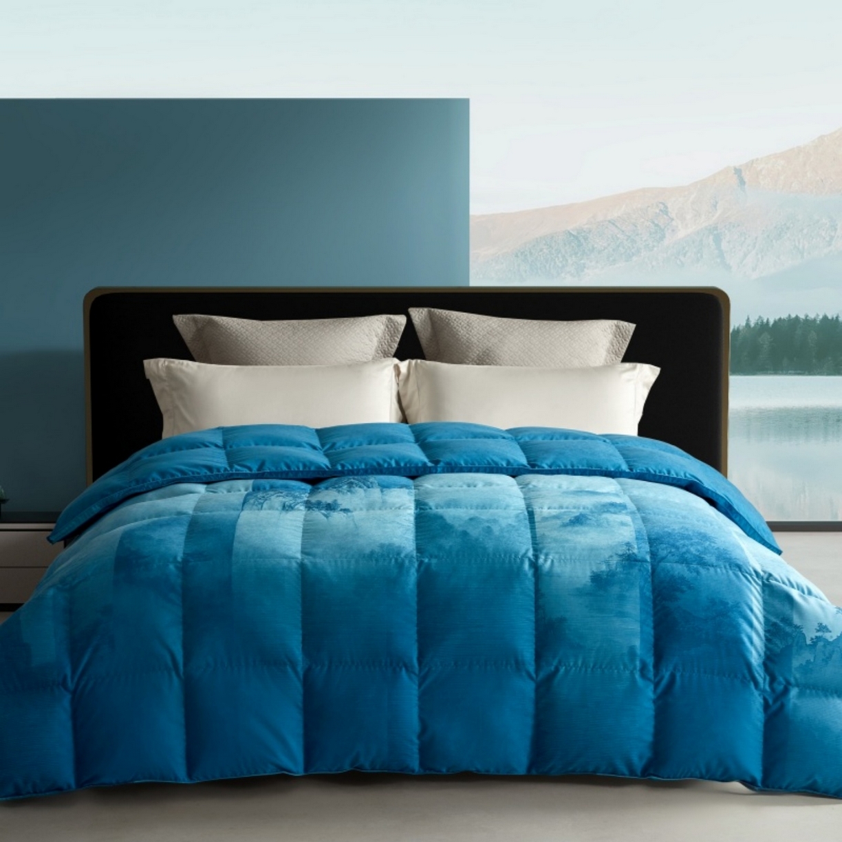 织梦人羽绒工厂店 2025新款高蓬松羽绒被95鹅绒大牌同款花型 秋山晚翠