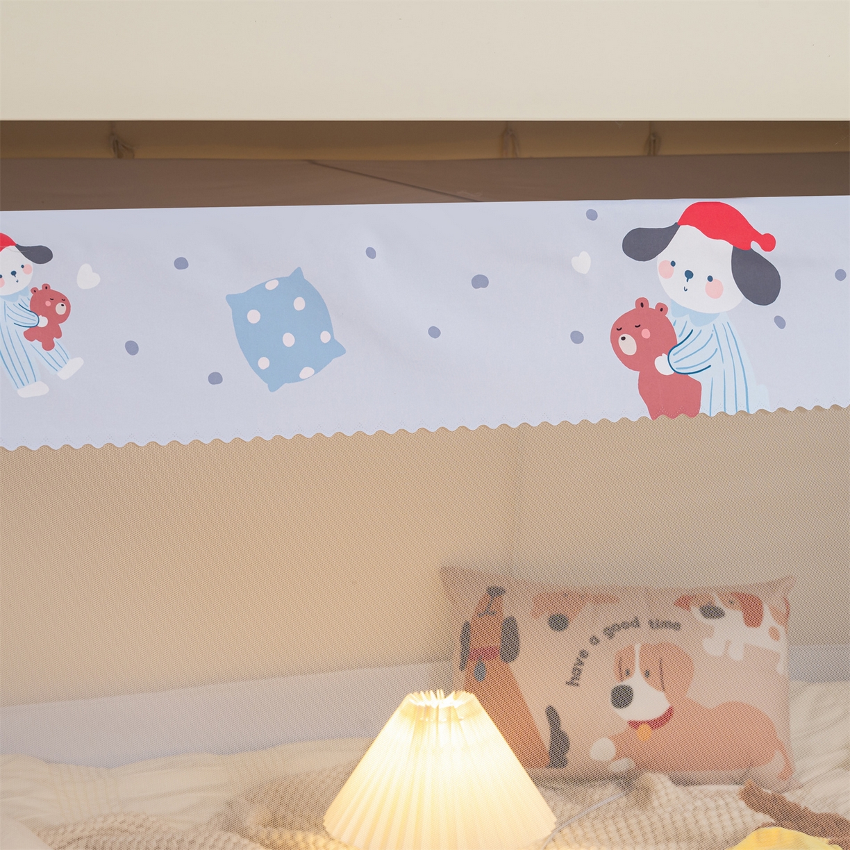 91家纺网 家纺一手货源 找家纺 新太阳蚊帐 2025新款A类子母款上下铺蚊帐 甜梦小确幸