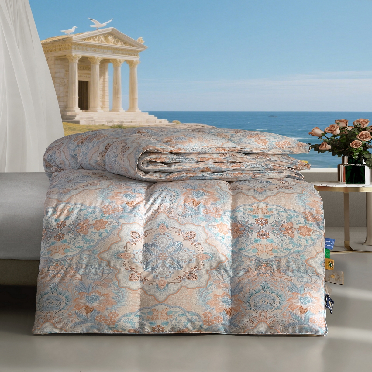 91家纺网 家纺一手货源 找家纺 织梦人羽绒工厂店 2025新款高蓬松羽绒被95鹅绒大牌同款花型 尊羽