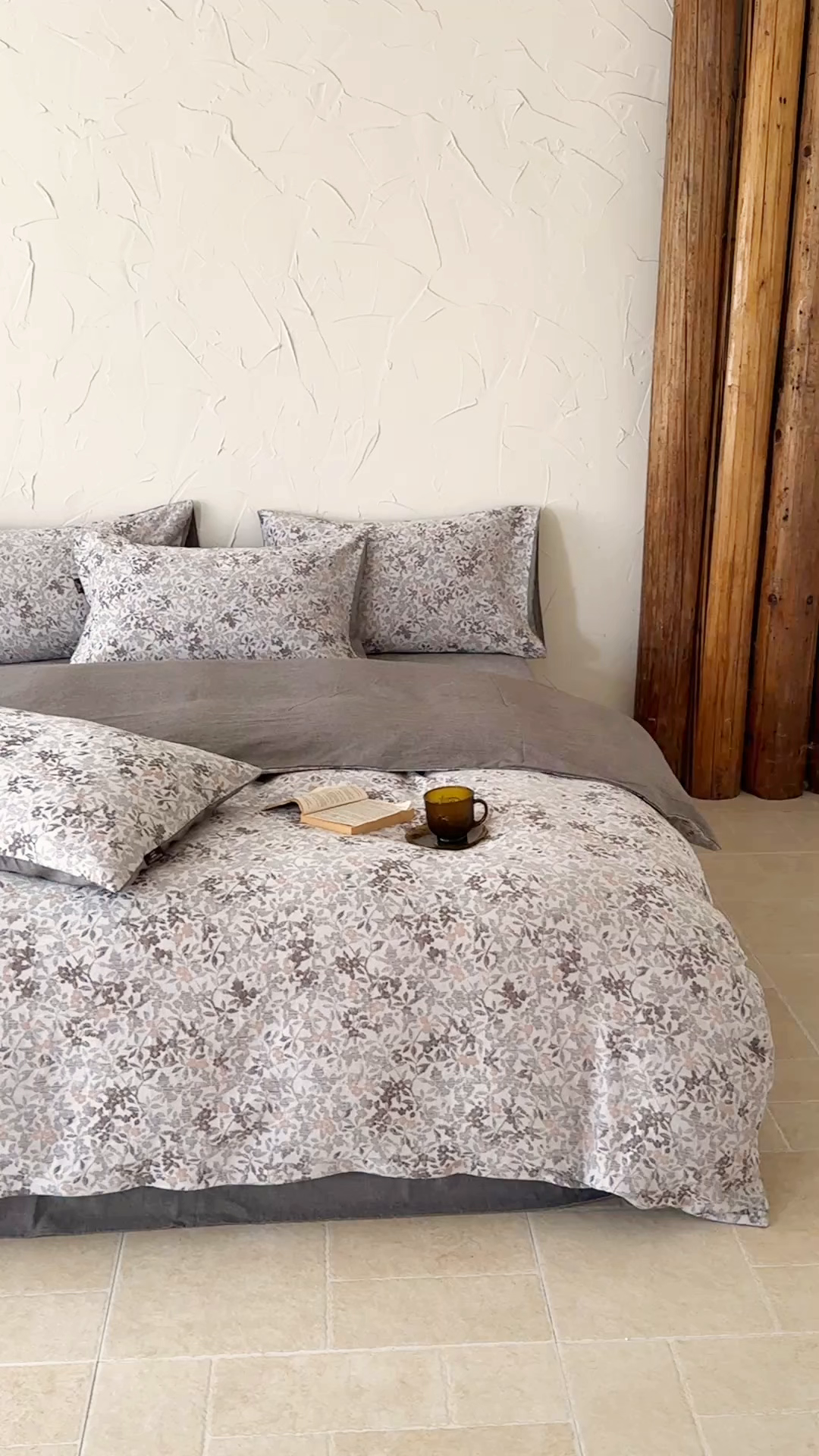 91家纺网 家纺一手货源 找家纺 于果 2025新款全棉纯棉色织提花四件套 春风里