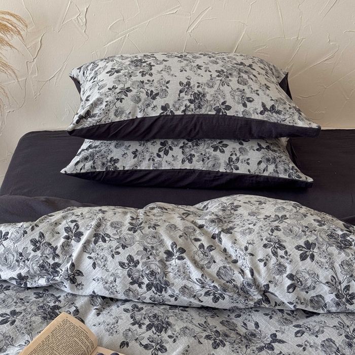 91家纺网 家纺一手货源 找家纺 于果 2025新款全棉纯棉色织提花四件套 花影