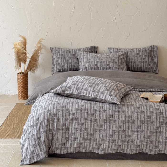 于果 2025新款全棉纯棉色织提花四件套 迷城