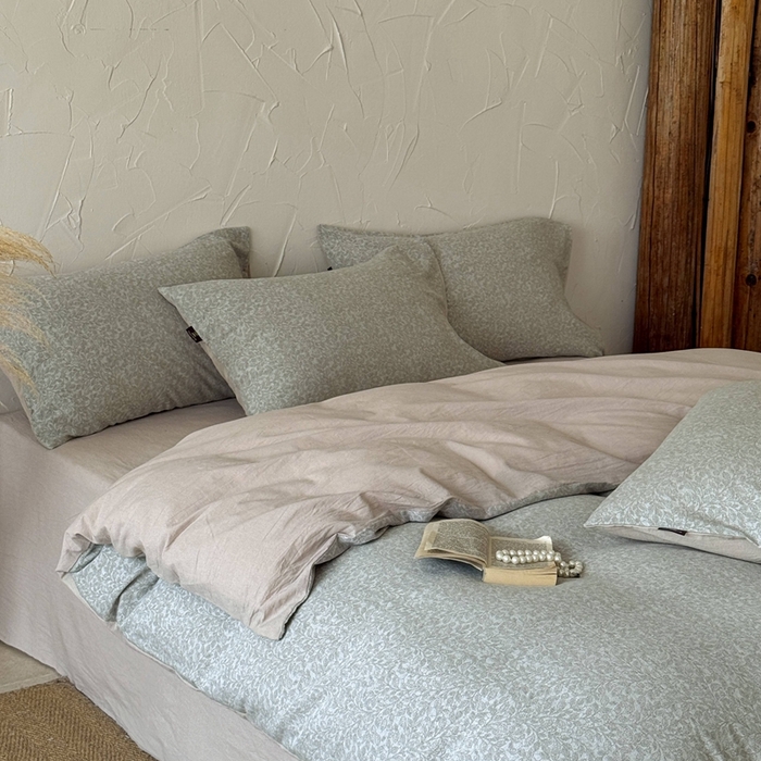 91家纺网 家纺一手货源 找家纺 于果 2025新款全棉纯棉色织提花四件套 莫兰