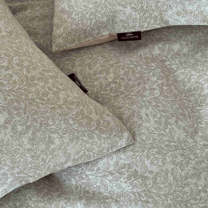 91家纺网 家纺一手货源 找家纺 于果 2025新款全棉纯棉色织提花四件套 莫兰