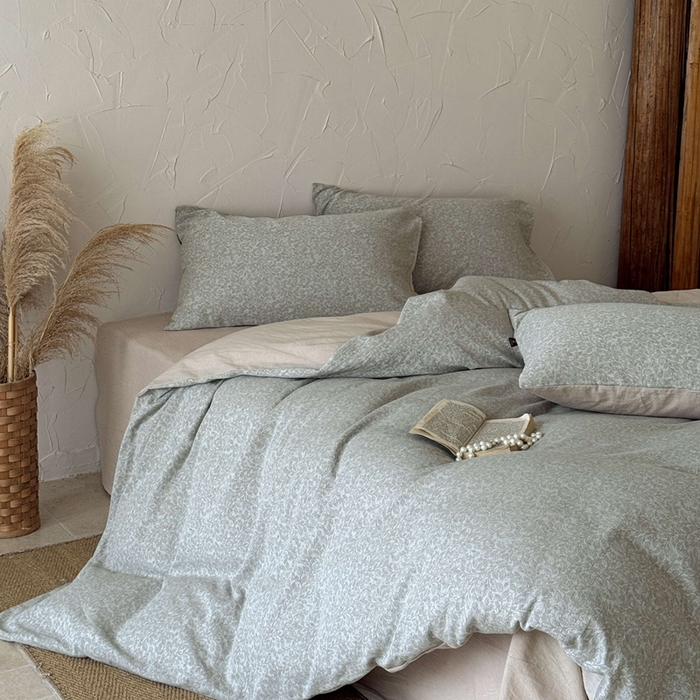 91家纺网 家纺一手货源 找家纺 于果 2025新款全棉纯棉色织提花四件套 莫兰