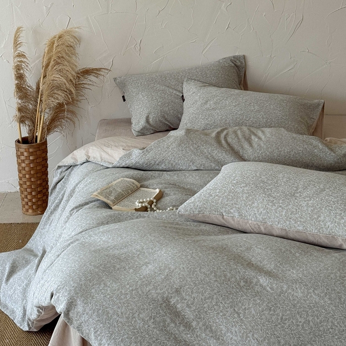 91家纺网 家纺一手货源 找家纺 于果 2025新款全棉纯棉色织提花四件套 莫兰