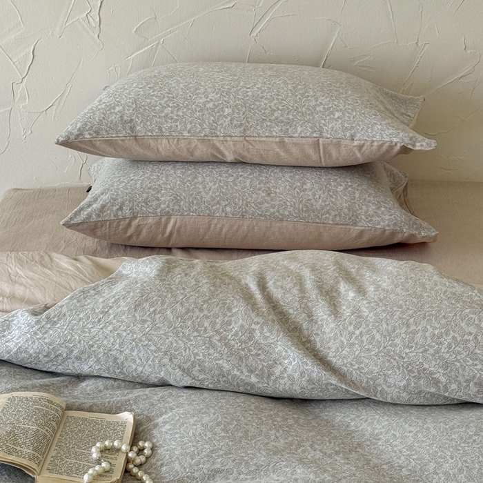 91家纺网 家纺一手货源 找家纺 于果 2025新款全棉纯棉色织提花四件套 莫兰