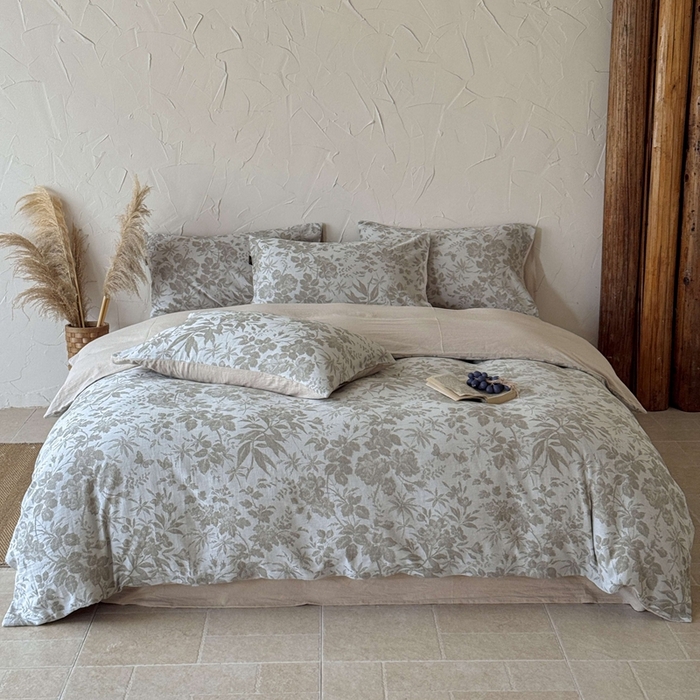 91家纺网 家纺一手货源 找家纺 于果 2025新款全棉纯棉色织提花四件套 暖枝