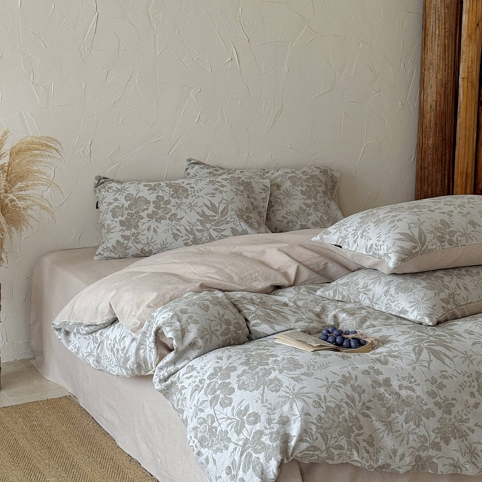 91家纺网 家纺一手货源 找家纺 于果 2025新款全棉纯棉色织提花四件套 暖枝