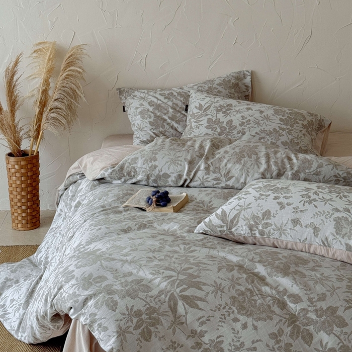 91家纺网 家纺一手货源 找家纺 于果 2025新款全棉纯棉色织提花四件套 暖枝