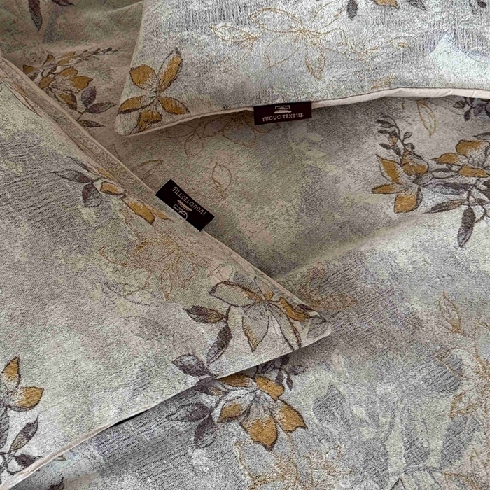 91家纺网 家纺一手货源 找家纺 于果 2025新款全棉纯棉色织提花四件套 秋枫