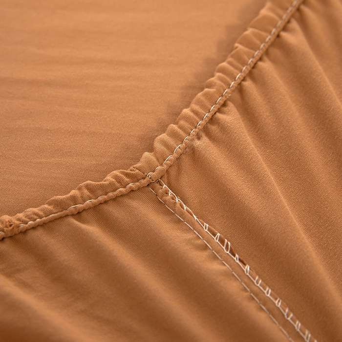 91家纺网 家纺一手货源 找家纺 梦莱家纺 2025新款水洗棉印花四件套 浅桃橘影