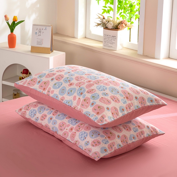 91家纺网 家纺一手货源 找家纺 梦莱家纺 2025新款水洗棉印花四件套 碎梦花田