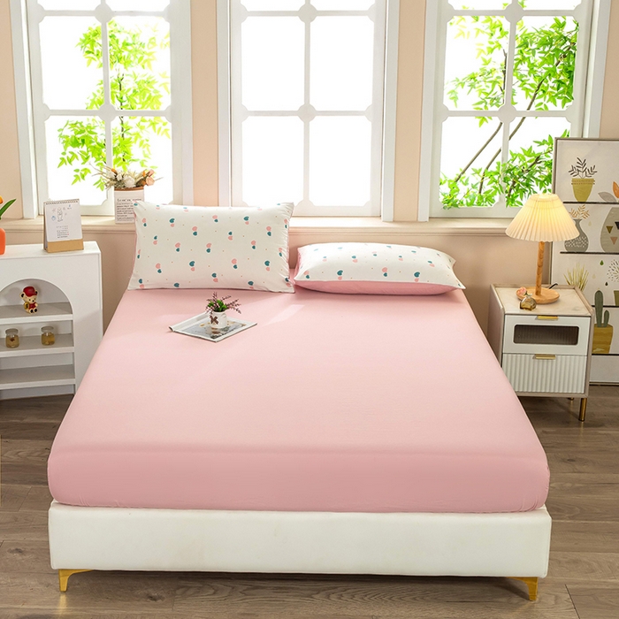 91家纺网 家纺一手货源 找家纺 梦莱家纺 2025新款水洗棉印花四件套 双心漫旅