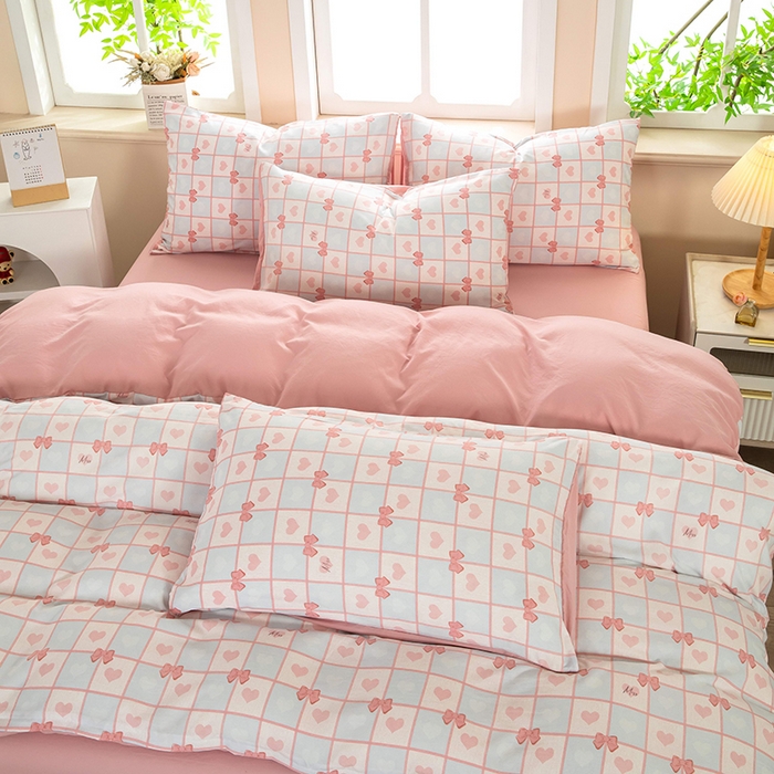 91家纺网 家纺一手货源 找家纺 （总）梦莱家纺 2025新款水洗棉印花四件套