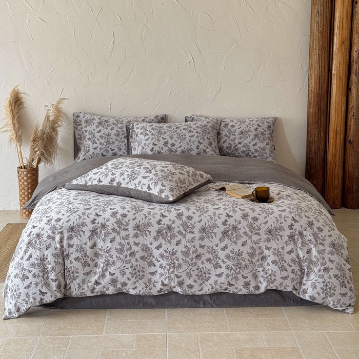 91家纺网 家纺一手货源 找家纺 于果 2025新款全棉纯棉色织提花四件套 如梦咖