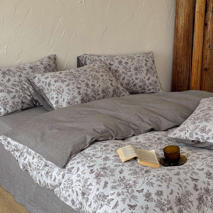 91家纺网 家纺一手货源 找家纺 于果 2025新款全棉纯棉色织提花四件套 如梦咖